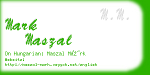 mark maszal business card